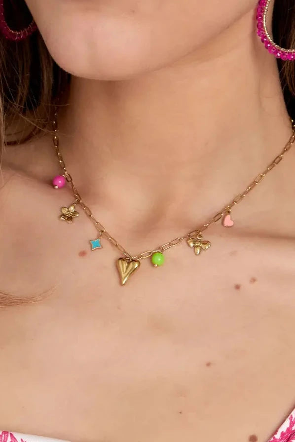 Klara charm halskæde