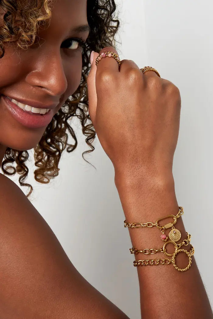 Elia link & charms armbånd