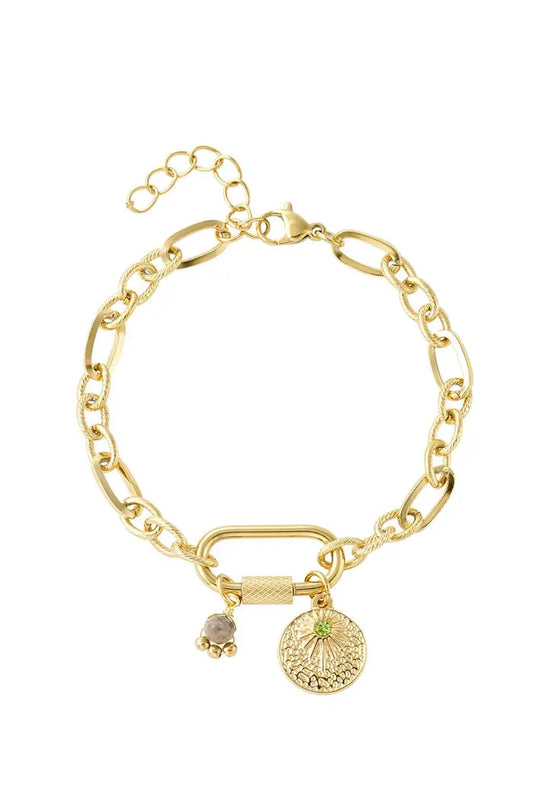 Elia link & charms armbånd